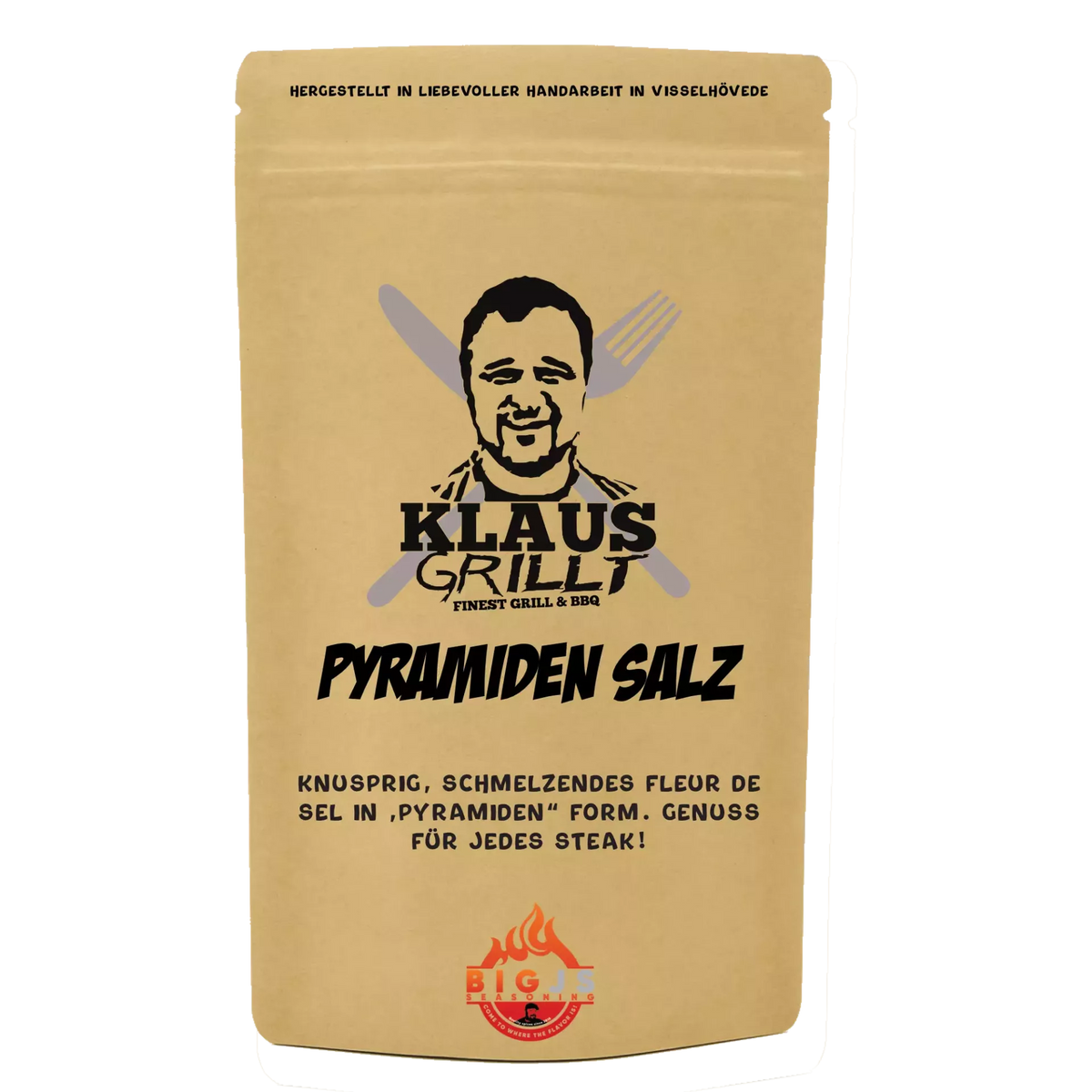 Klaus grillt Pyramiden Salz, 200g Beutel