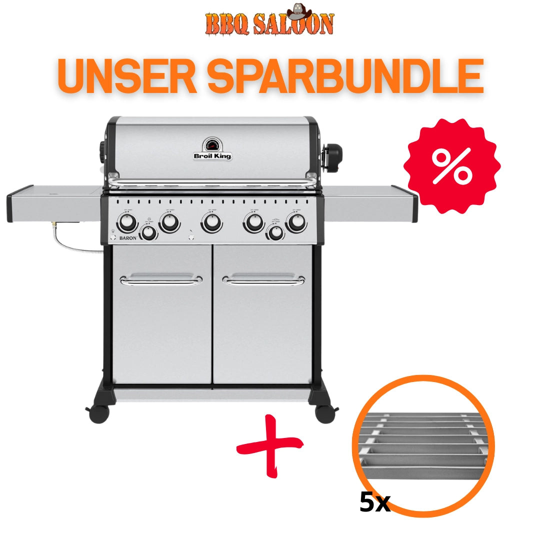 Broil King Baron S 590 IR inklusive Drehspieß, Infrarotbrenner & Edelstahlgussrost