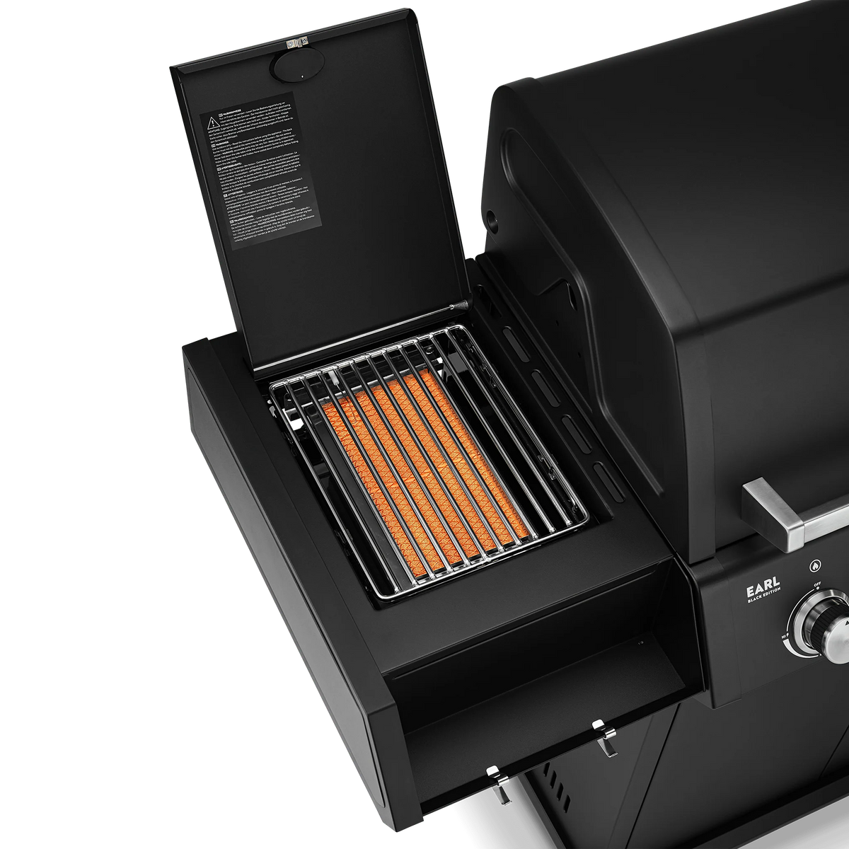 Burnhard EARL Premium-Gasgrill 3-Brenner Black Edition mit Edelstahlrost