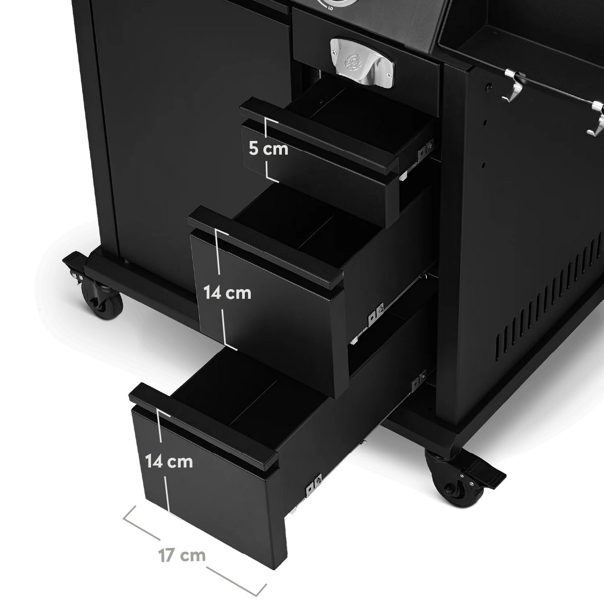 Burnhard EARL Premium-Gasgrill 3-Brenner Black Edition mit Edelstahlrost