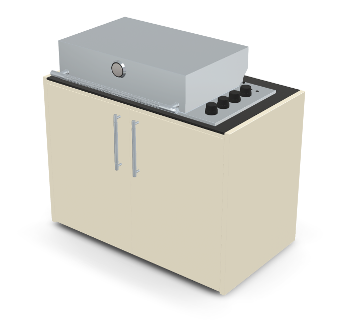 Brabura Box-Q 4-Brenner Edelstahl