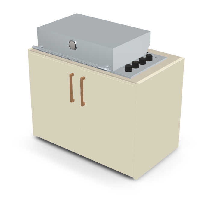 Brabura Box-Q 4-Brenner Edelstahl