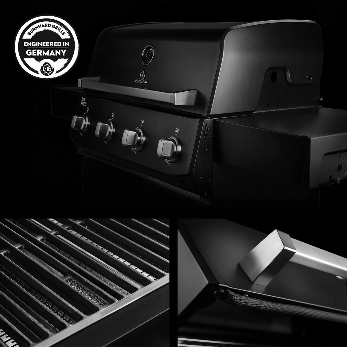 Burnhard Big FRED Base Gasgrill 4-Brenner Basic mit Edelstahlrost Series 4
