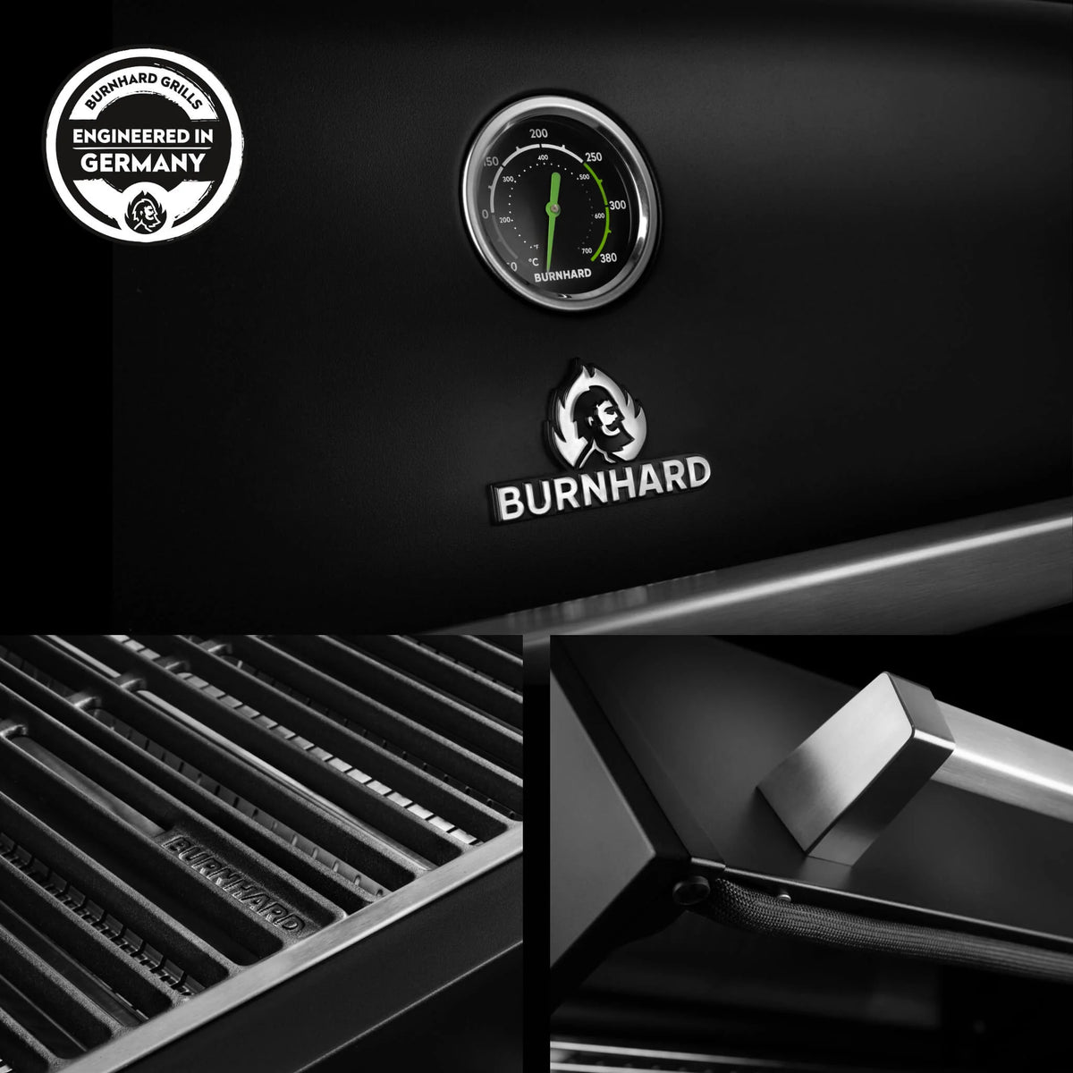 Burnhard FRED Deluxe+ Schwarz mit Gussrosten