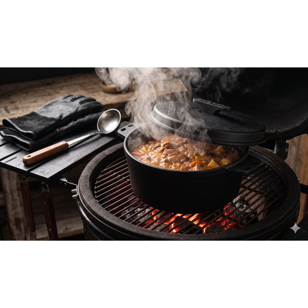 PRECISION | 4.5er innovativer Gusseiserner Topf | SET Deckelheber & Kreuz | Dutch Oven | Made in Germany - Jetzt vorbestellen für voraussichtliche Auslieferung Juni 2026