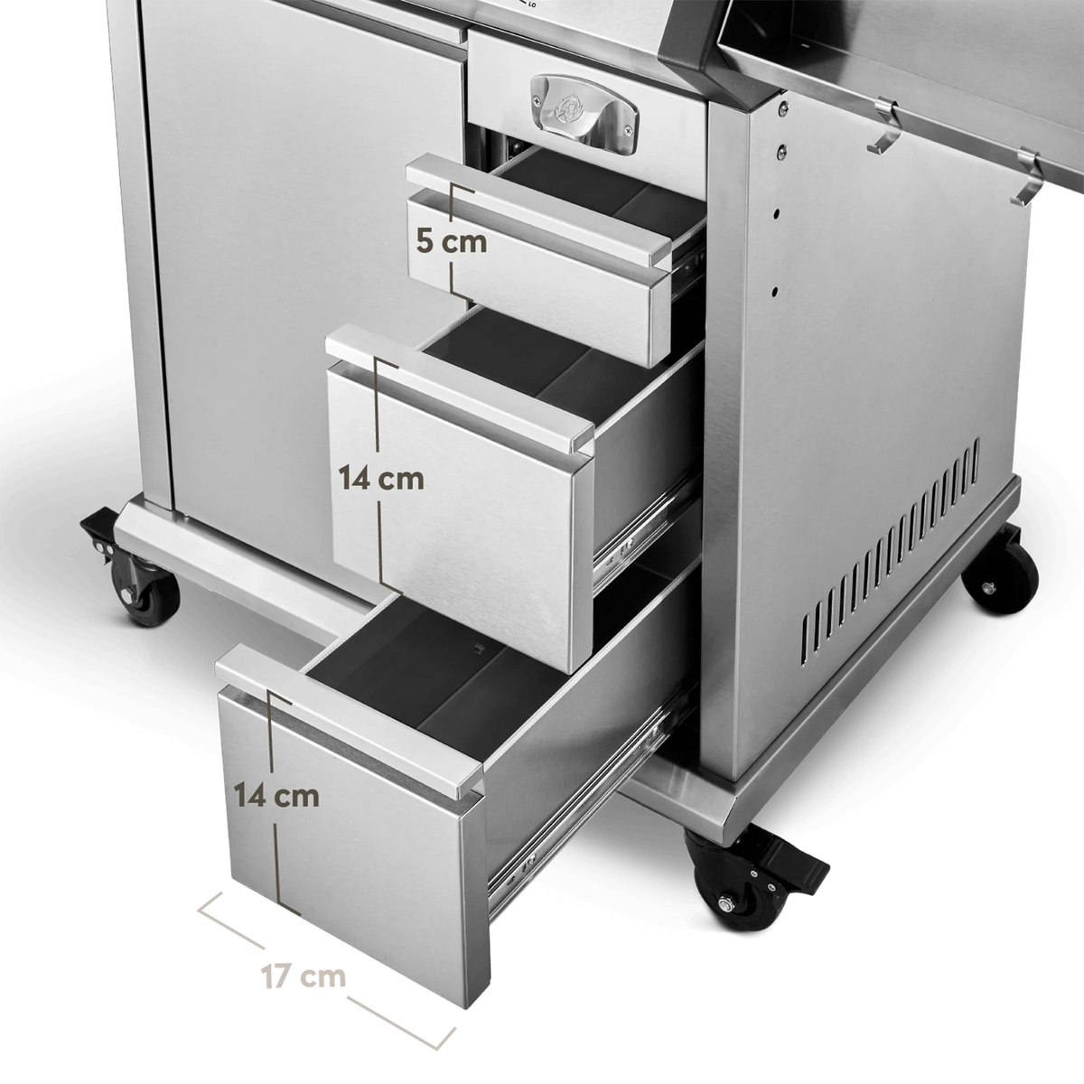 Burnhard EARL Premium-Gasgrill 3-Brenner Edelstahl mit Gusseisenrost