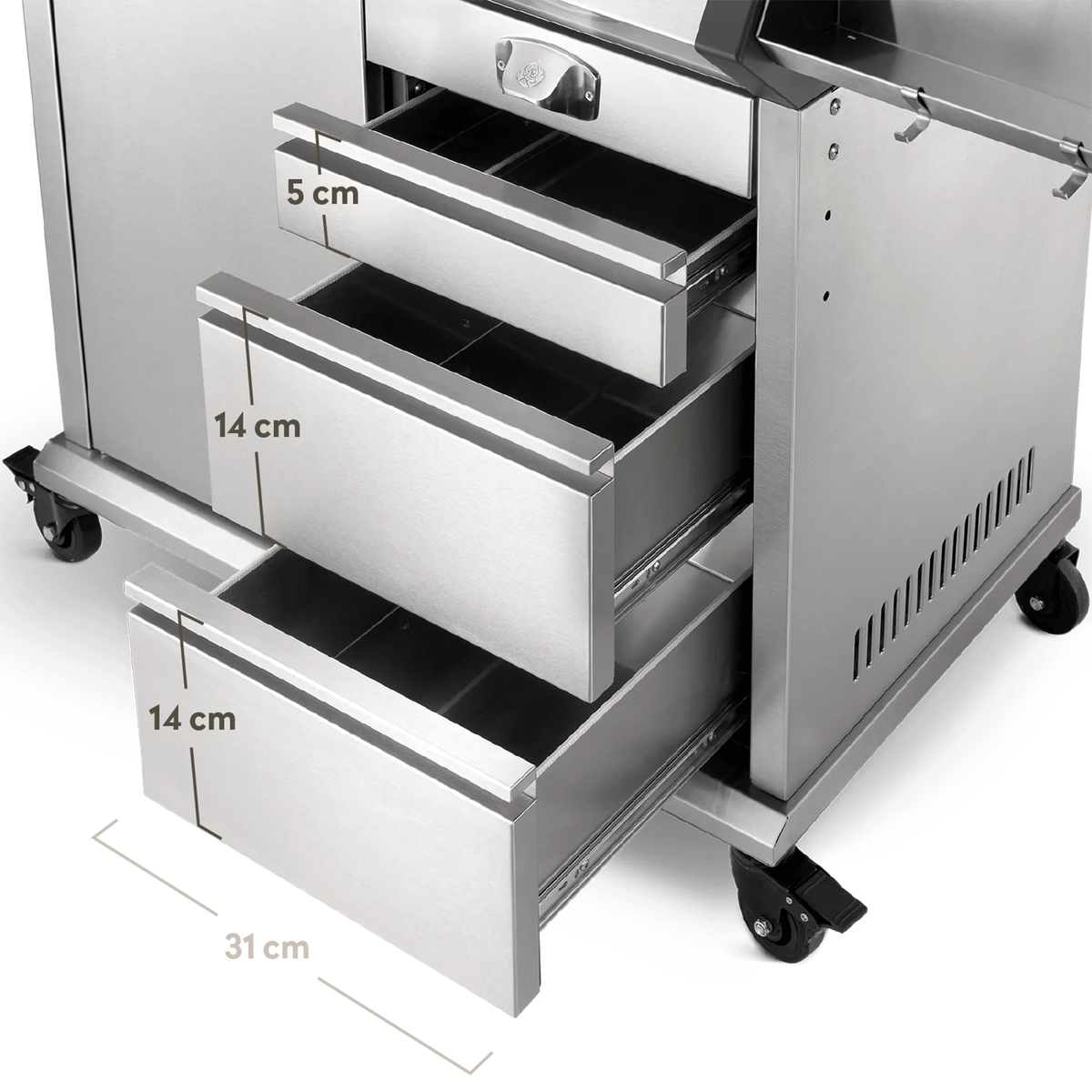 Burnhard Big EARL Premium-Gasgrill 4-Brenner Edelstahl mit Gusseisenrost
