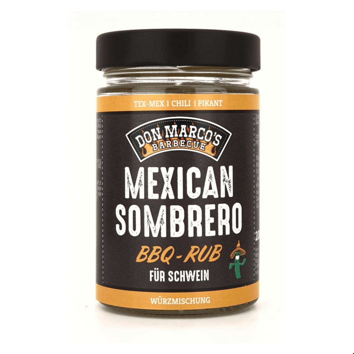 Don Marco's Mexican Sombrero, 200g Glas - Grillstar.deDon Marco's Mexican Sombrero, 200g GlasGewürzDon Marco'sGrillstar.de