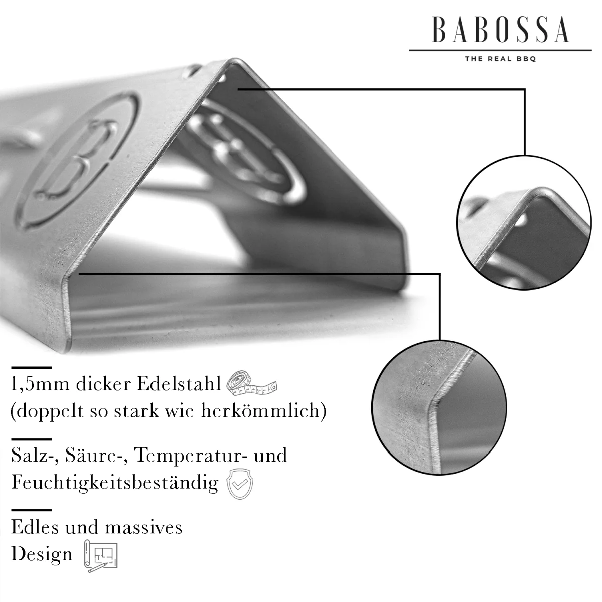Flammschutzblech | Aromaschiene | V4A Edelstahl | Rösle Videro - BABOSSAFlammschutzblech | Aromaschiene | V4A Edelstahl | Rösle VideroFlammschutzblechRösleBABOSSA