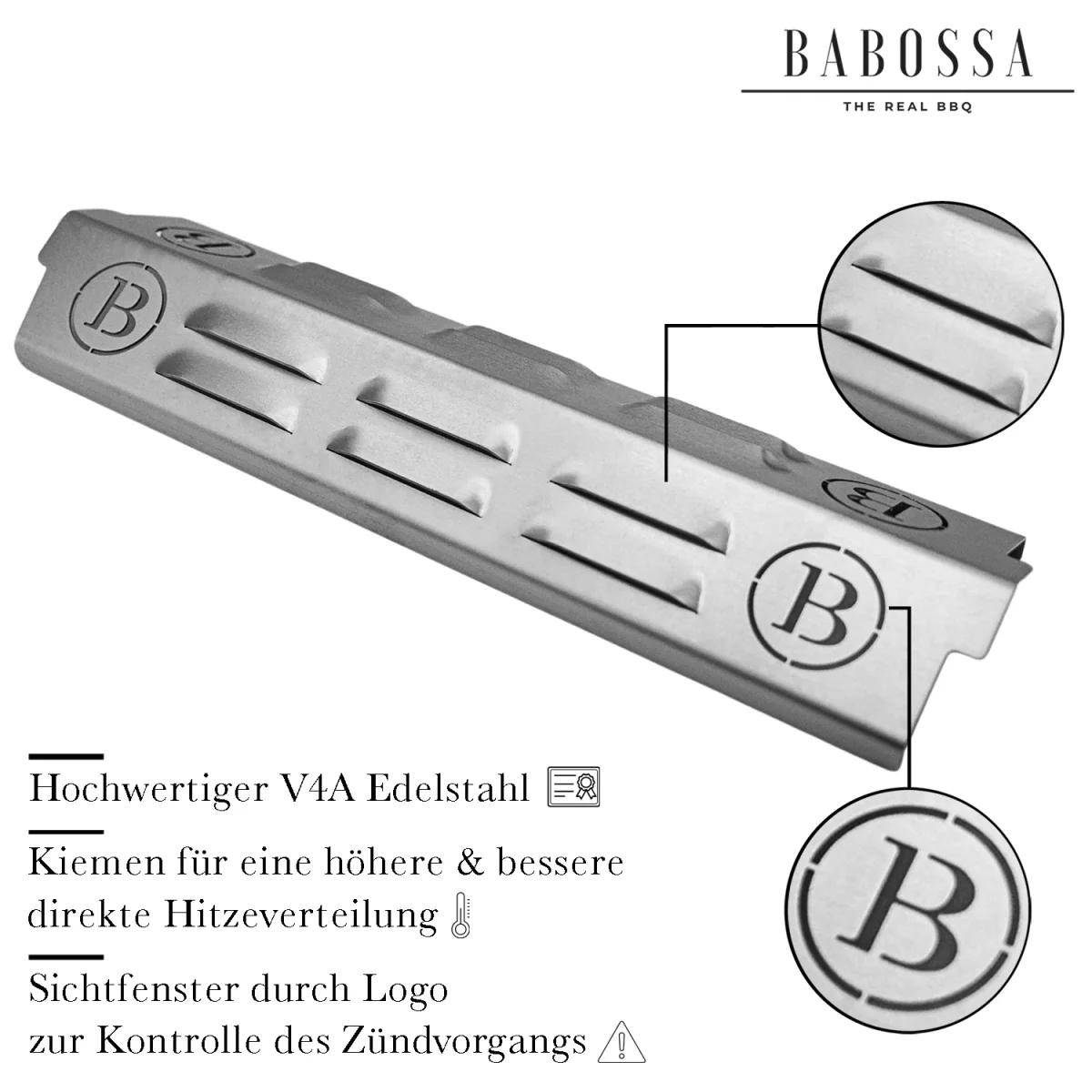 Flammschutzblech | V4A Edelstahl | Enders Boston Black Pro - BABOSSAFlammschutzblech | V4A Edelstahl | Enders Boston Black ProFlammschutzblechEndersBABOSSA
