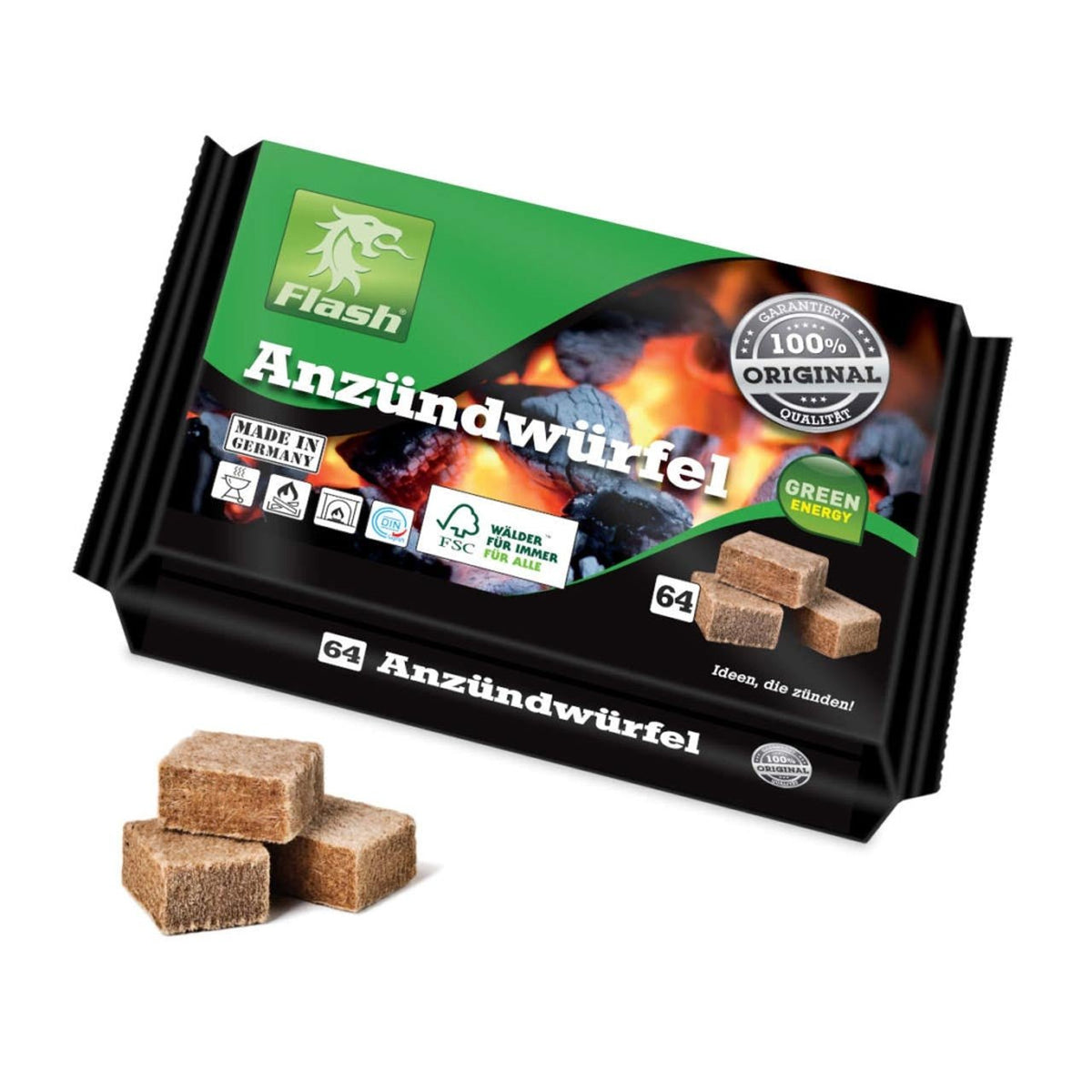 Flash Anzünder Holz & Wachs, 64Stk. - Grillstar.deFlash Anzünder Holz & Wachs, 64Stk.FlashGrillstar.debx - 900644007467906407