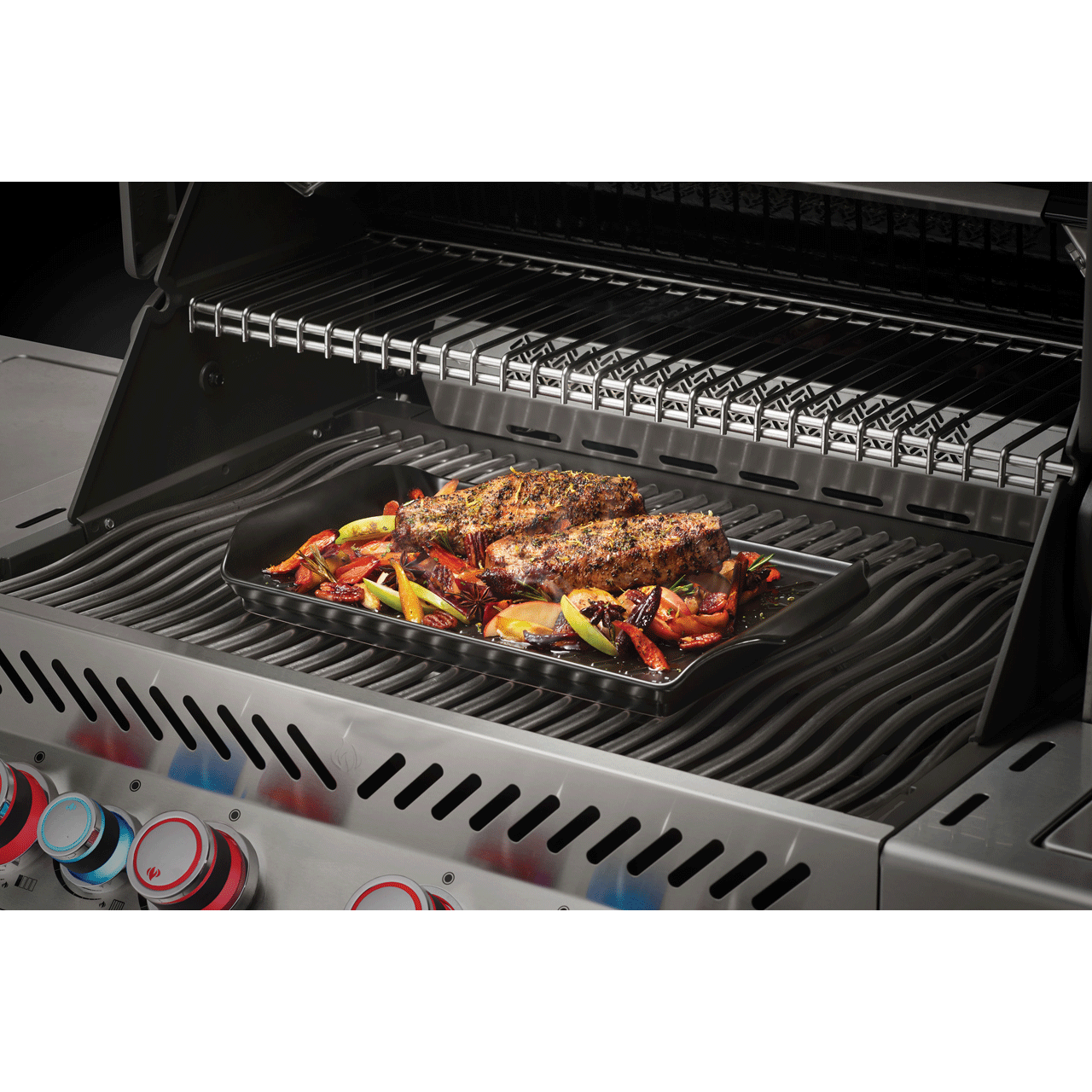 Napoleon Keramische Grillplatte mit Geflügelaufsatz, 43 x 25 cm