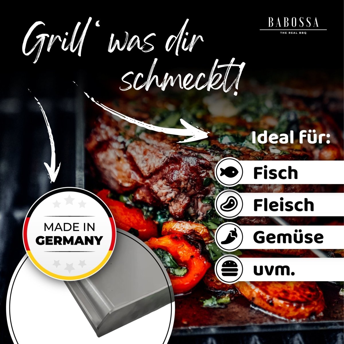 Plancha 2.0 | Griddle Plate | Universal Large 30x45cm - BABOSSAPlancha 2.0 | Griddle Plate | Universal Large 30x45cmPlanchaBABOSSABABOSSA