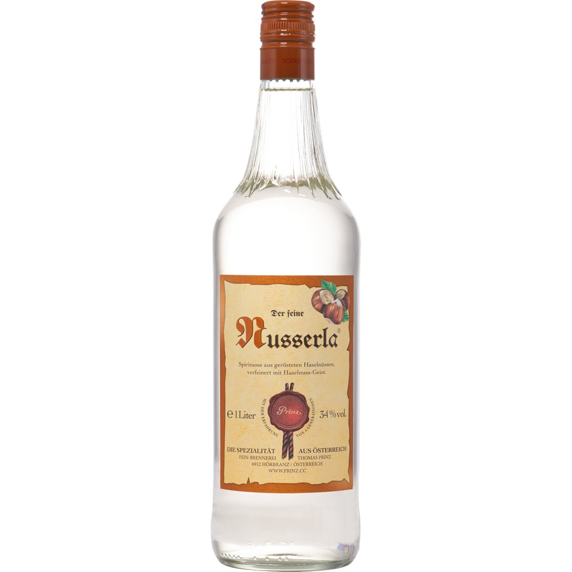 Prinz Nusserla Schnaps 34%, 1l - Grillstar.dePrinz Nusserla Schnaps 34%, 1lPrinzGrillstar.de102361009001704003305