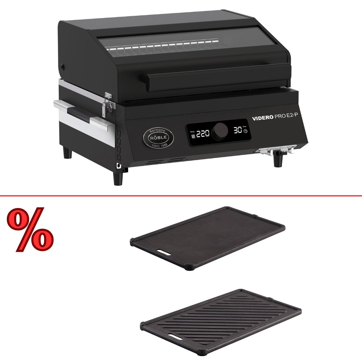 Rösle Elektrogrill BBQ - Portable Videro E2 - P - Grillstar.deRösle Elektrogrill BBQ - Portable Videro E2 - PRösleGrillstar.de