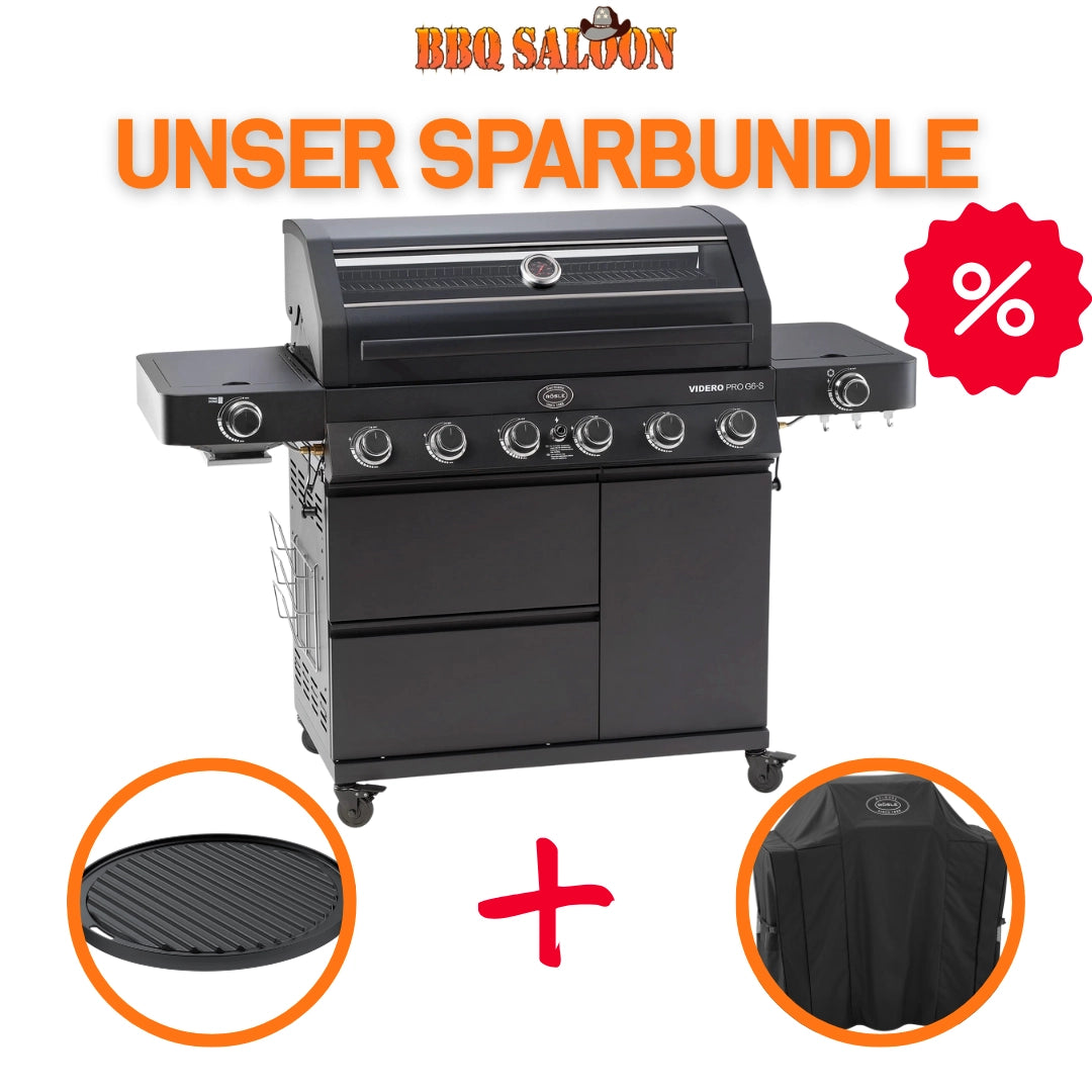 Rösle Videro Pro G6-S Vario+ 50mbar inkl. GRATIS Abdeckhaube und Grillplatte, rund
