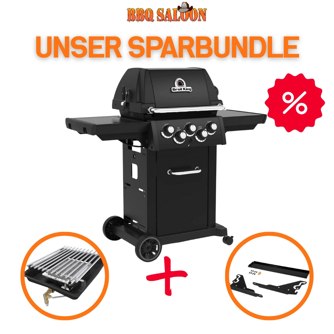Broil King Royal 390 Shadow IR inkl. Drehspieß, Infrarotbrenner & Umrüstkit