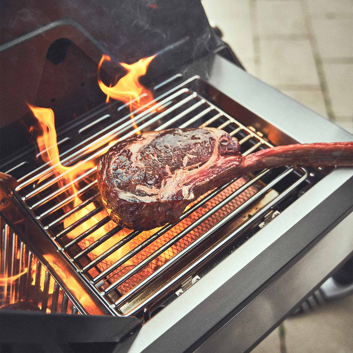 Burnhard Big EARL Premium-Gasgrill 4-Brenner Edelstahl mit Gusseisenrost