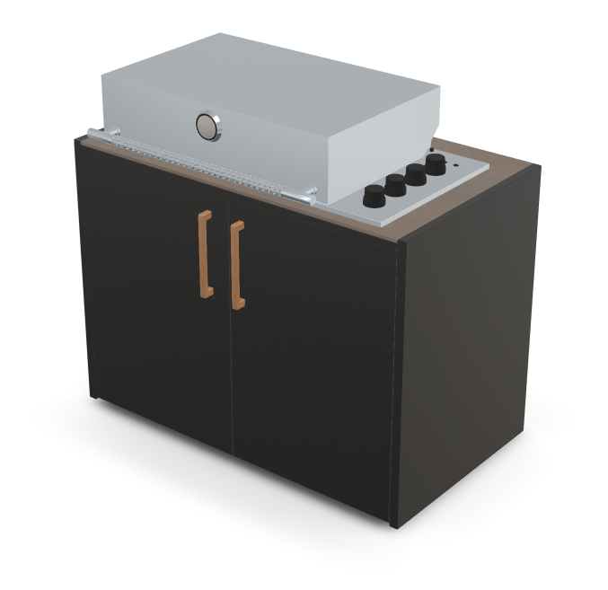 Brabura Box-Q 4-Brenner Edelstahl