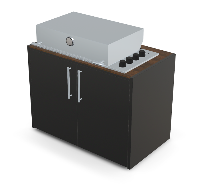 Brabura Box-Q 4-Brenner Edelstahl