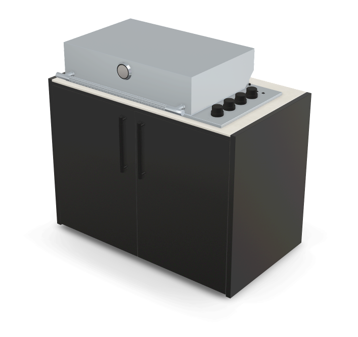 Brabura Box-Q 4-Brenner Edelstahl