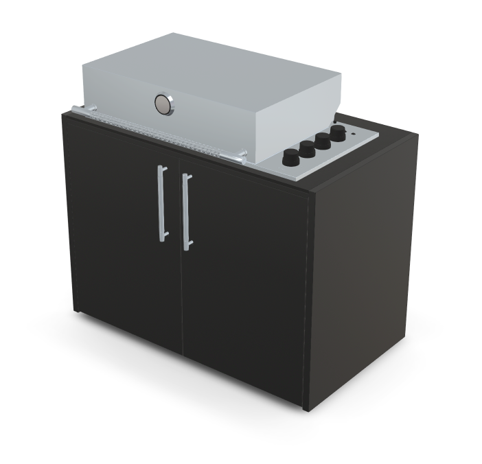 Brabura Box-Q 4-Brenner Edelstahl