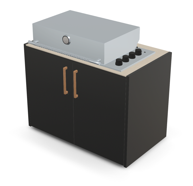 Brabura Box-Q 4-Brenner Edelstahl