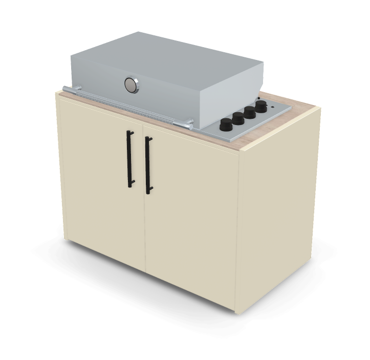 Brabura Box-Q 4-Brenner Edelstahl