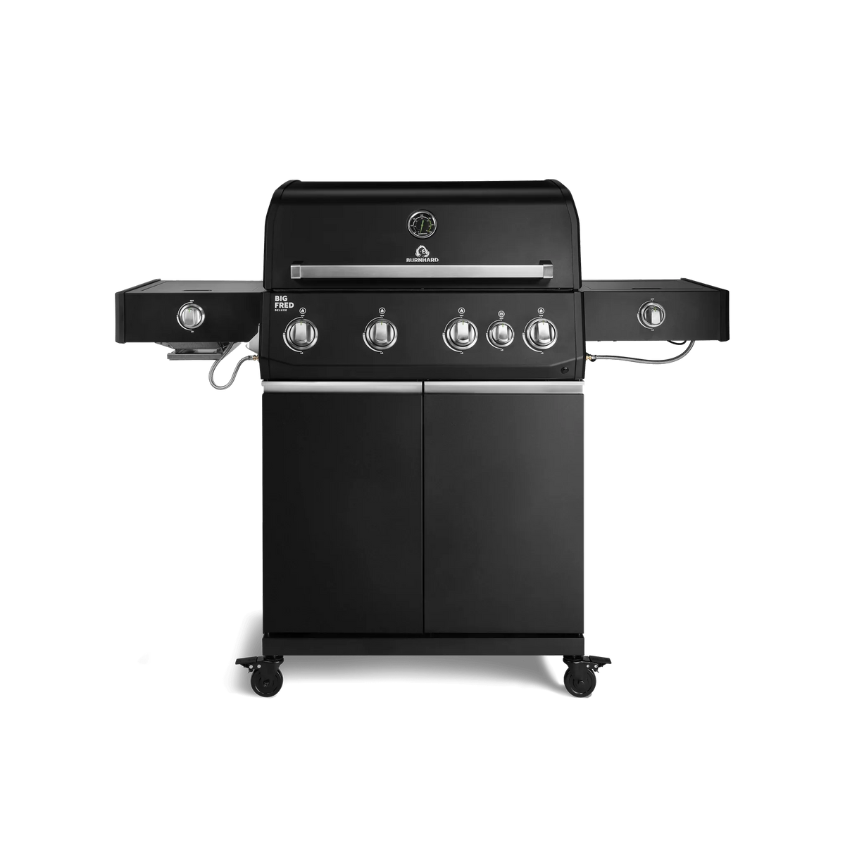 Burnhard Big FRED Deluxe+ Gasgrill Black Edition 4-Brenner mit Edelstahlrost Series 4
