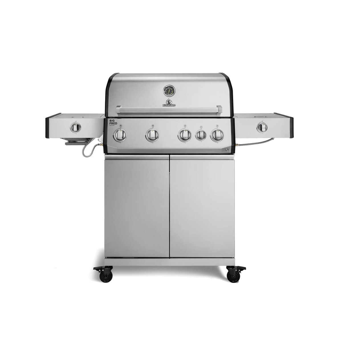 Burnhard Big FRED Deluxe+ Gasgrill Edelstahl 4-Brenner mit Edelstahlrost Series 4