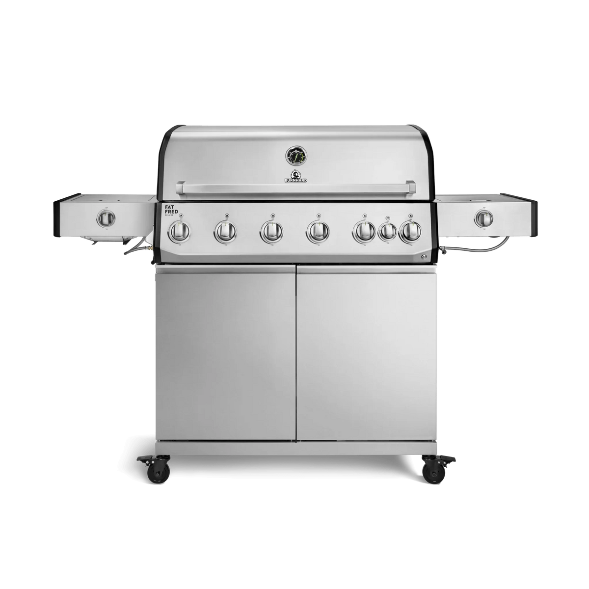 Burnhard Fat FRED Deluxe+ Gasgrill 6-Brenner Edelstahl mit Edelstahlrost Series 4