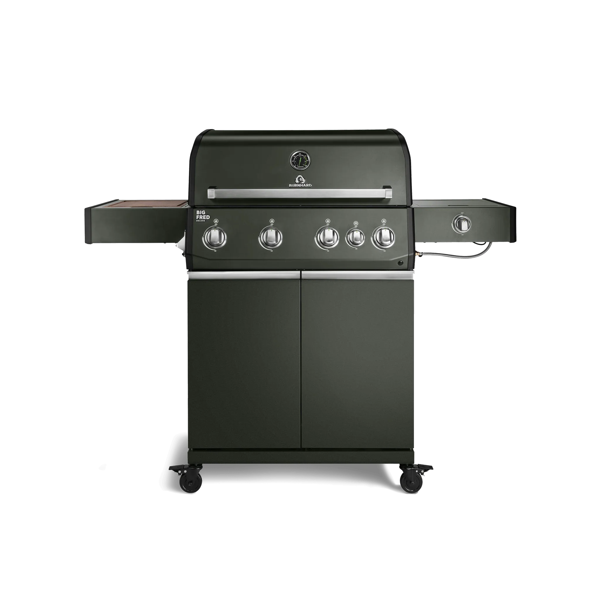 Burnhard Big FRED Deluxe Gasgrill Green Edition 4-Brenner mit Gusseisenrost Series 4