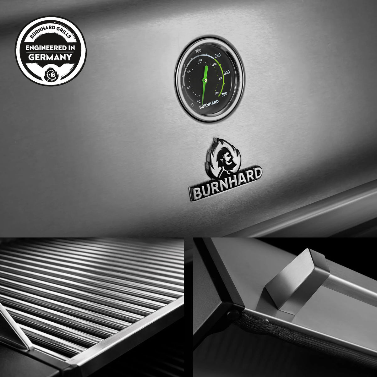Burnhard Burnhard FRED Deluxe+ Edelstahl mit Edelstahlrosten