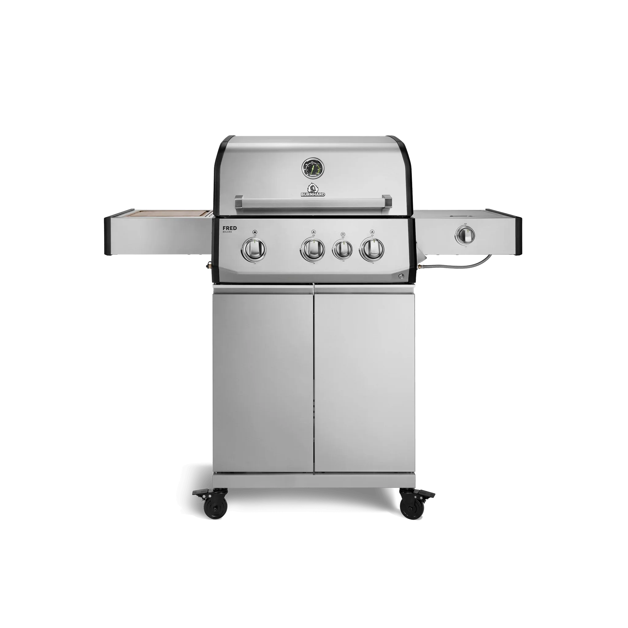 Burnhard FRED Deluxe Gasgrill 3-Brenner Edelstahl mit Edelstahlrost Series 4