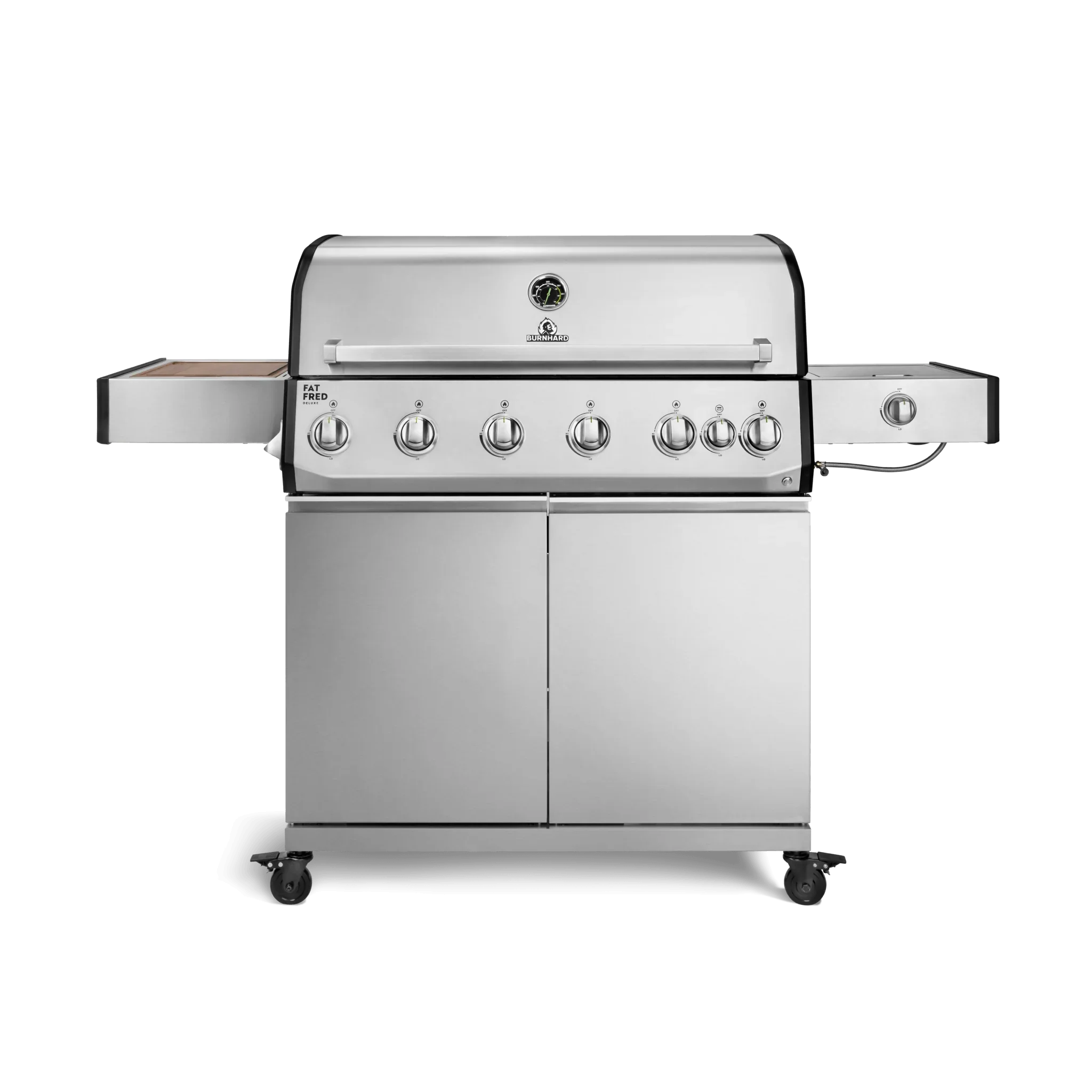 Burnhard Fat FRED Deluxe Gasgrill 6-Brenner Edelstahl mit Edelstahlrost Series 4