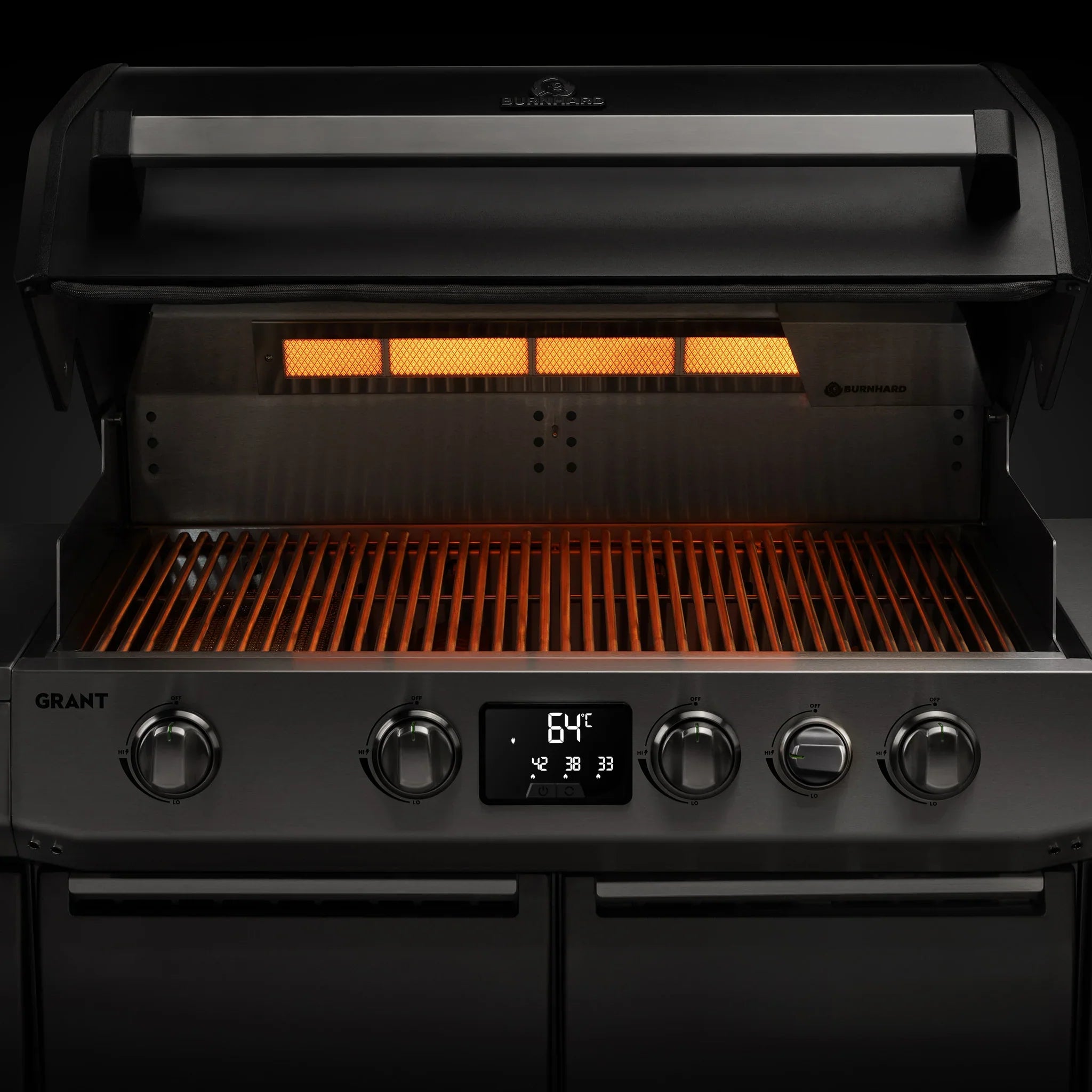 Burnhard GRANT Upgrade - Modularer Gasgrill 4-Brenner mit Schubladen und Gussrosten