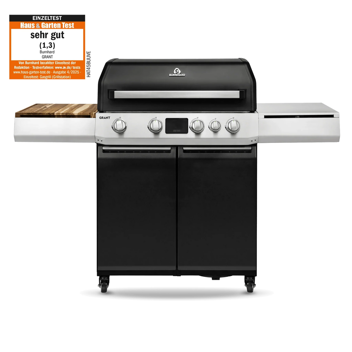 Burnhard GRANT Upgrade - Modularer Gasgrill 4-Brenner mit Türen und Gusseisenrost