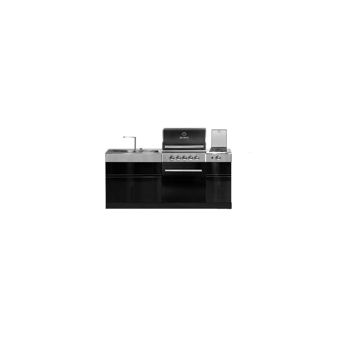 All'Grill Chef M Black Outdoor-Set-Kombi S5
