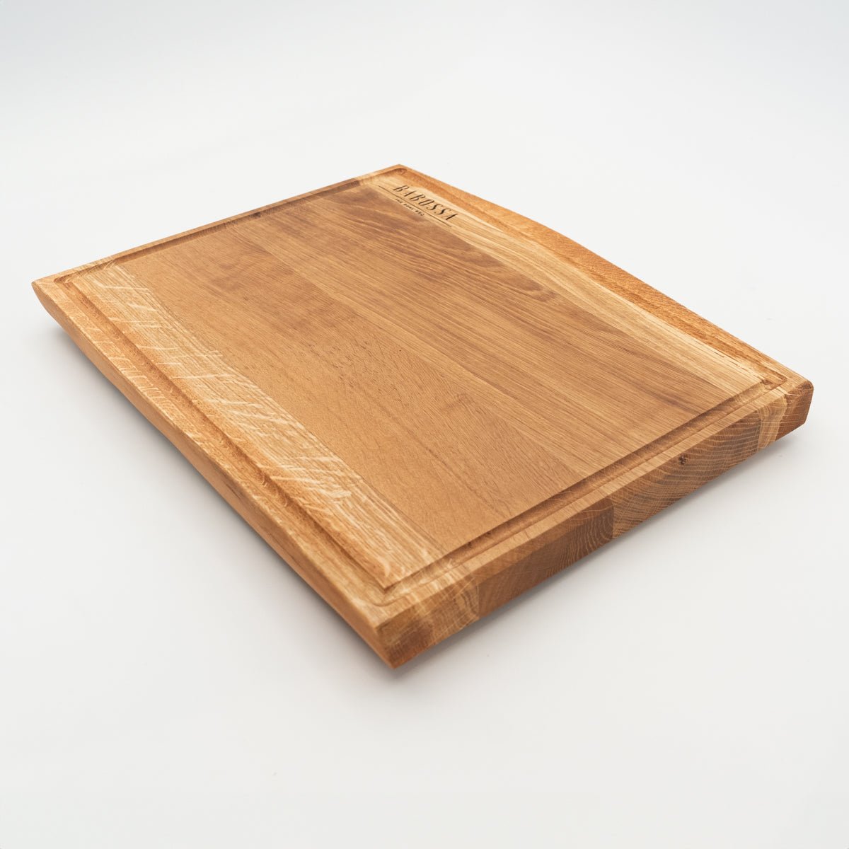 BABOSSA | Eichen Schneidebrett L | Naturkante | Saftrille | 44,5x35x4,5 cm - Grillstar.deBABOSSA | Eichen Schneidebrett L | Naturkante | Saftrille | 44,5x35x4,5 cmHolzbrettBABOSSAGrillstar.de