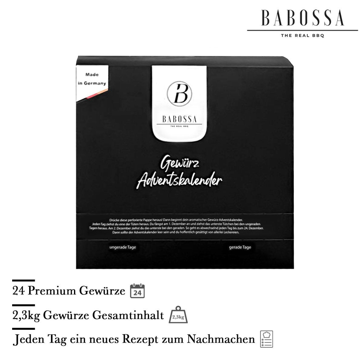 BABOSSA Gewürz - Adventskalender | Das ideale Geschenk für Genießer - BABOSSABABOSSA Gewürz - Adventskalender | Das ideale Geschenk für GenießerGewürzBABOSSABABOSSA