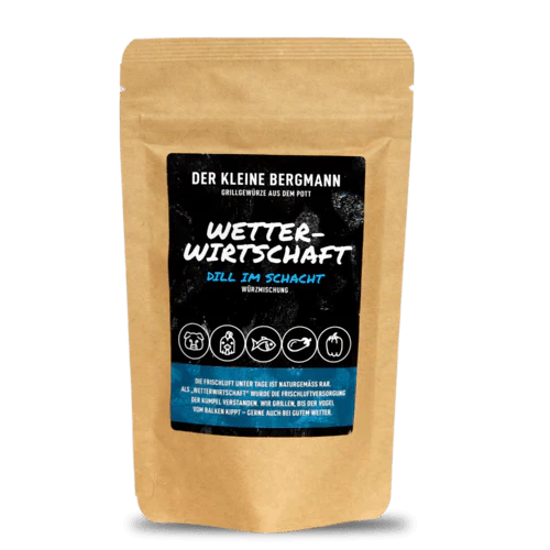 Der Kleine Bergmann Wetterwirtschaft Dill im Schacht, 100g Beutel - Grillstar.deDer Kleine Bergmann Wetterwirtschaft Dill im Schacht, 100g BeutelDer kleine BergmannGrillstar.de