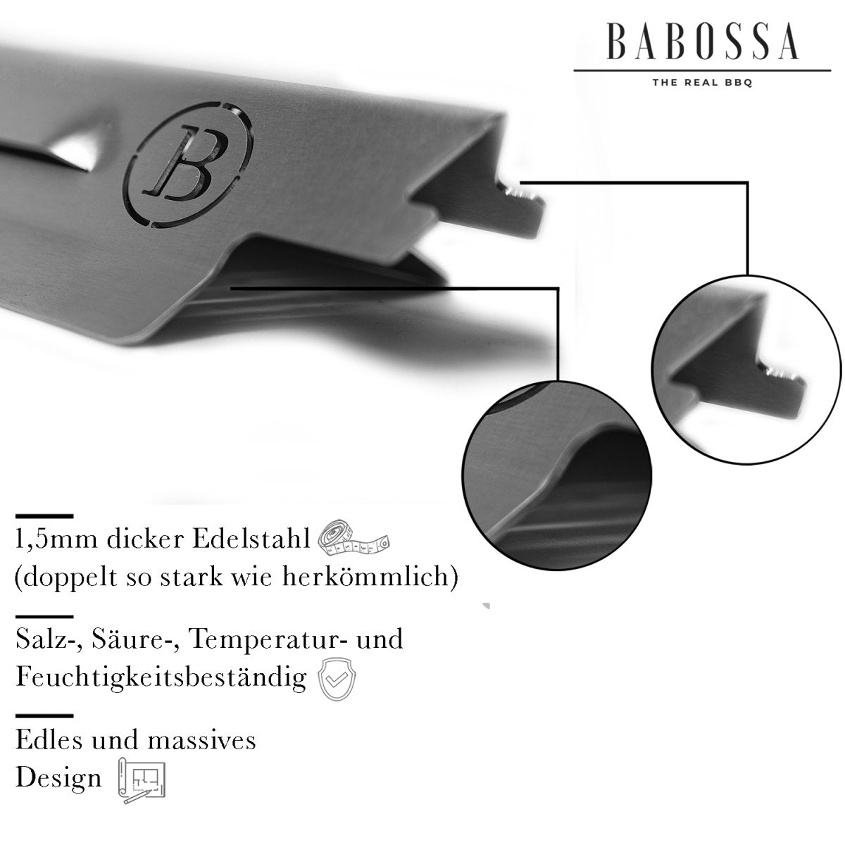 Flammschutzblech | Aromaschiene | V4A Edelstahl | Enders Kansas - BABOSSAFlammschutzblech | Aromaschiene | V4A Edelstahl | Enders KansasFlammschutzblechEndersBABOSSA