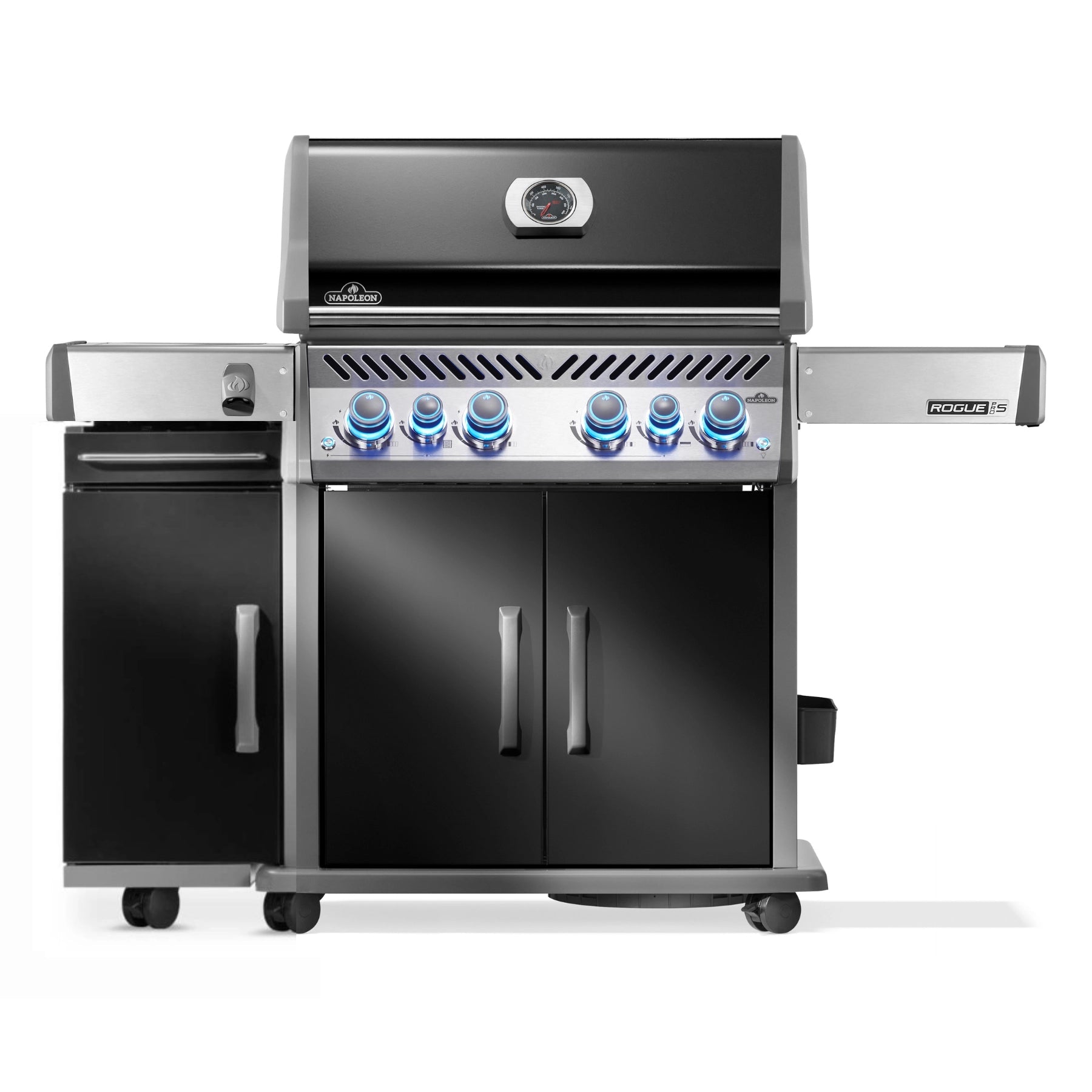 Napoleon Rogue PRO-S 525 mit Gußrosten, Schwarz inkl. Seitenschrank