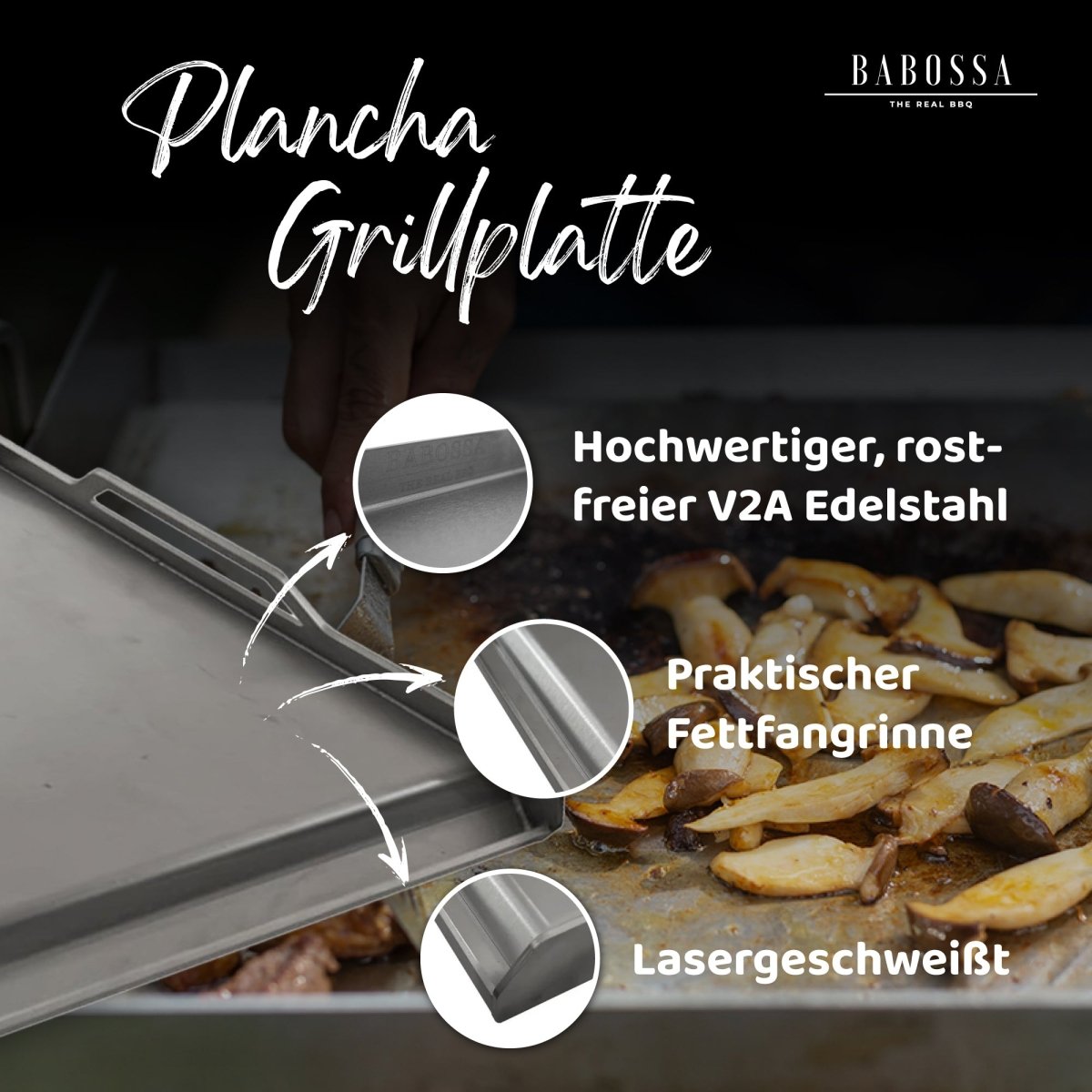 Plancha 2.0 | Griddle Plate | Universal Large 30x45cm - BABOSSAPlancha 2.0 | Griddle Plate | Universal Large 30x45cmPlanchaBABOSSABABOSSA