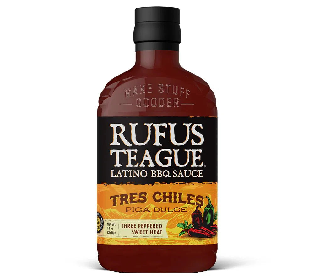 Rufus Teague Latino BBQ Sauce Tres Chiles Pica Dulce (396 Gramm) - Rufus Teague Latino BBQ Sauce Tres Chiles Pica Dulce (396 Gramm)GrillsauceRufus