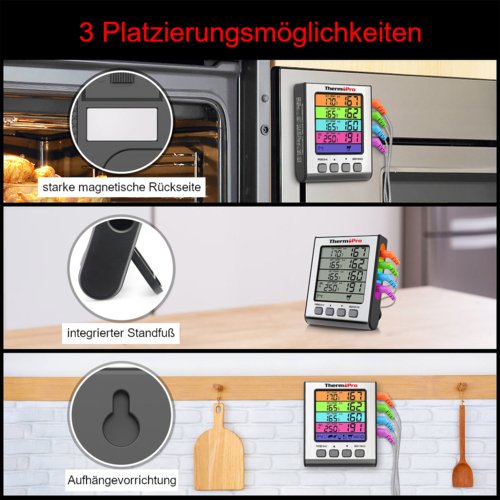 TP17H Kernthermometer, 4 Messfühler - BABOSSATP17H Kernthermometer, 4 MessfühlerThermometerThermoProBABOSSA
